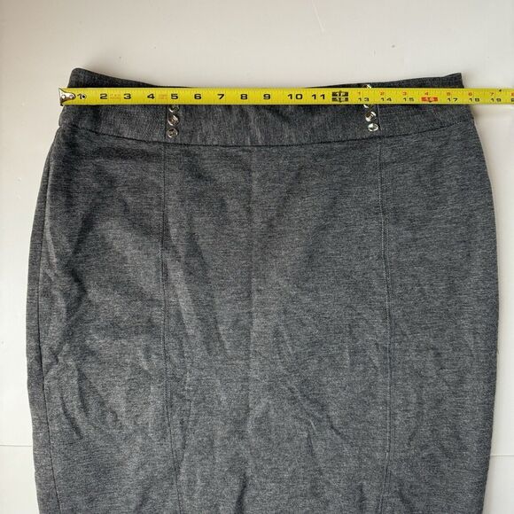 White House Black Market Gray Lined Skirt Size 12 - Picture 4 of 12